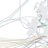 The UK will assist with the protection of Ireland's undersea cables under a recent deal. Image: Submarine Cable Map.