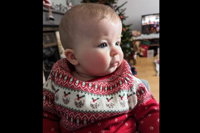 Grace's first Christmas (7 months old).