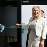 First Minister Michelle O'Neill with Mid Uster MP Cathal Mallaghan official opening the new SInn Féin constituency office in Magherafelt | Supplied