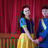 Snow White and Prince Harry will be performed by Northern Regional College Level 3 Performing Art students Claudia McLaughlin-Hunt and Lewis McMaster in the College’s panto – Snow White and the Seven Dwarfs. Credit NRC