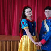 Snow White and Prince Harry will be performed by Northern Regional College Level 3 Performing Art students Claudia McLaughlin-Hunt and Lewis McMaster in the College’s panto – Snow White and the Seven Dwarfs. Credit NRC