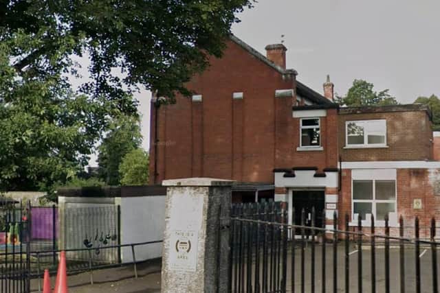 The modular unit at Gilford PS will be largely hidden from view. Credit: Google