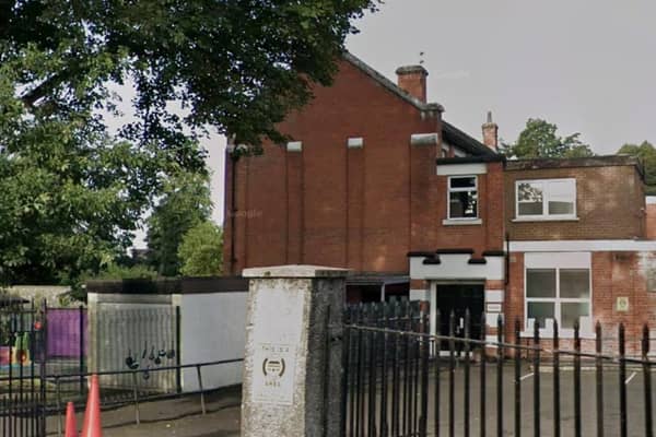 The modular unit at Gilford PS will be largely hidden from view. Credit: Google