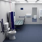 An example of the Changing Places accessible toilet facilities which are being considered by Causeway Coast and Glens Council for Rathlin Island. Credit changing-places.org