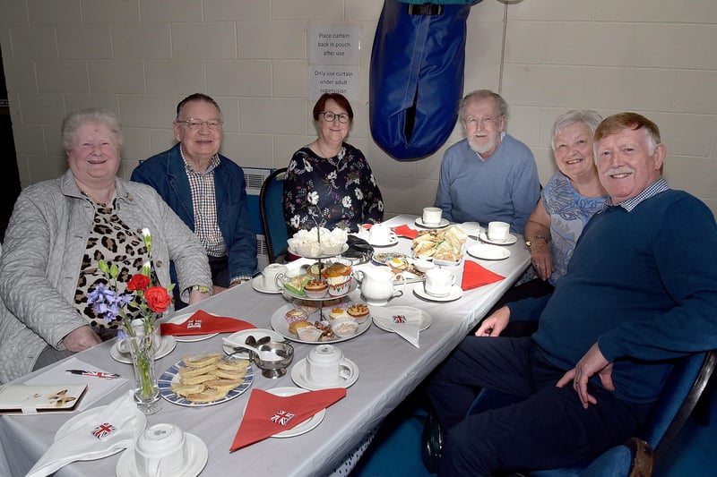 All friends together at the  Richhill Presbyterian Tuesday Morning Club Coronation Tea on Tuesday afternoon. PT17-269.