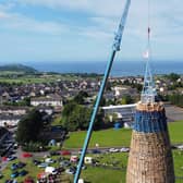 Members of the community gathered to watch the Craigyhill bonfire being completed at the weekend. Photo by:  AmandaAnne McWhinney, AWP, Bangor.