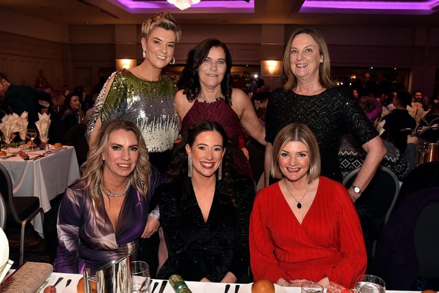 Staff of Portadown Integrated Primary School and Nursery Unit who partied at the Seagoe Hotel Christmas Party Night on Saturday night. PT51-273.