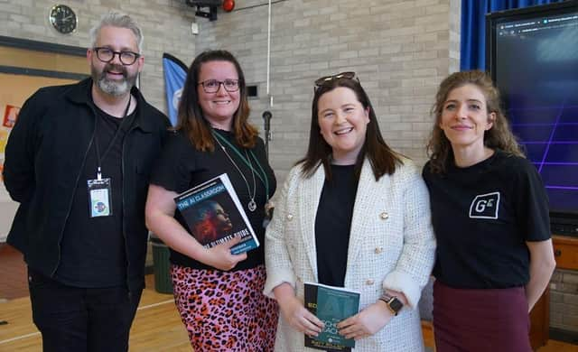 Pictured are Bernard Noble, Kathryn McLaughlin, Nicole O'Connor and Emma McClenaghan (Genysys Engine Ltd).