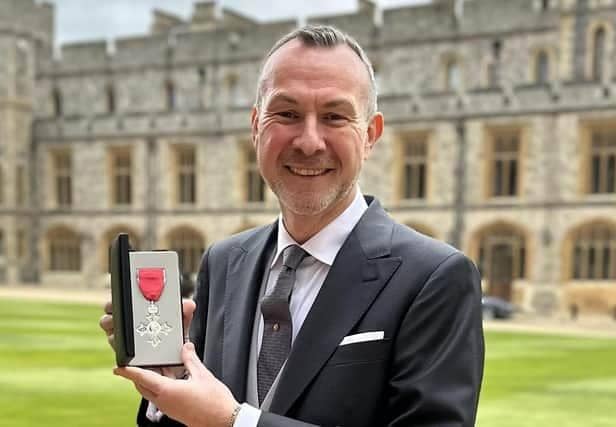 Former Magherafelt man and Lisburn based musician, Ashley Fulton, has received a MBE for services to music from Her Royal Highness, the Princess Royal. Credit: Submitted