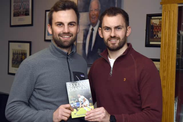 Matthew with his great friend, Bann player Josh Moffett. C2406607