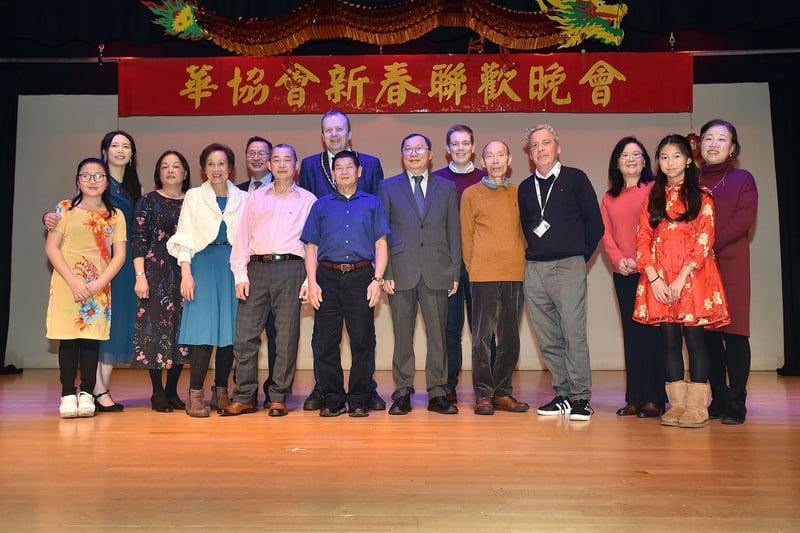 Some members of the Wah Hep Chinese Community Association and guests pictured at the Chinese New Year celebrations. PT04-206.