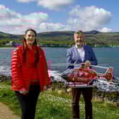 Rob McConnell pictured with representatives from the Air Ambulance NI and the NSPCC. Picture by Phil Magowan / Press Eye.