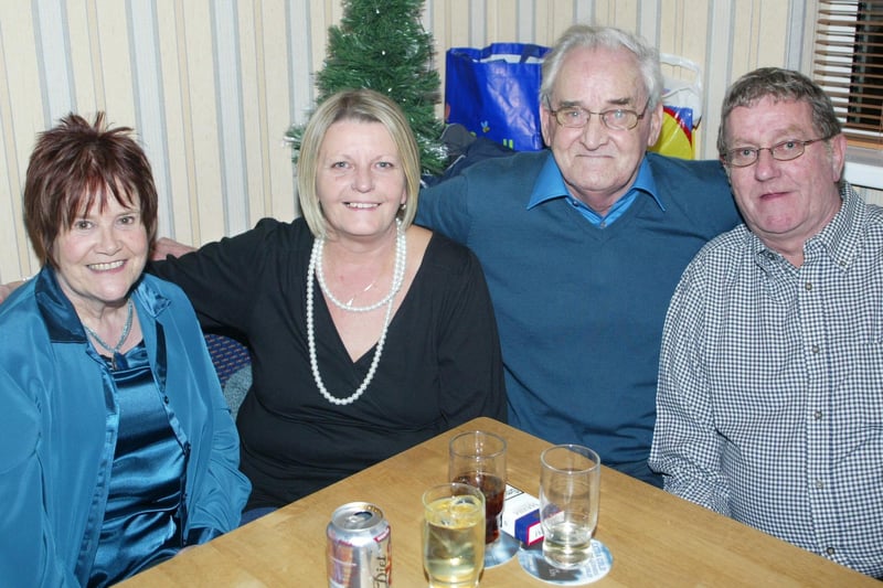 Attending Carrick Cricket Club’s New Year's Eve party in 2007 were Lynda Marshall, Norma Carson, Robin Beggs and Brian Carson. Ct01-013tc
