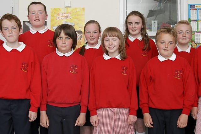 P7 pupils at Ballymacward Primary School in 2010