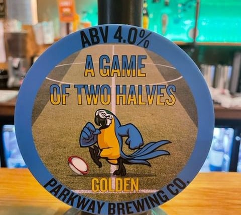 A Game of Two Halves at Crafty Beggars Ale House is a crisp and slightly malty golden bitter; 4 percent by Parkway Brewing Company. £3 on a Tuesday.