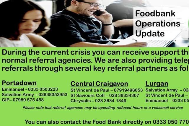 Some useful numbers supplied by Craigavon Area Foodbank for those who feel in a crisis situation.