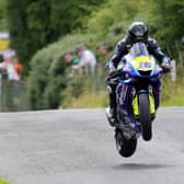 Mike Browne (BPE Russell Racing Yamaha) during Supersport qualifying at Armoy Race of Legends today.