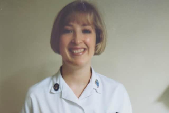 Jill at the beginning of her nursing career