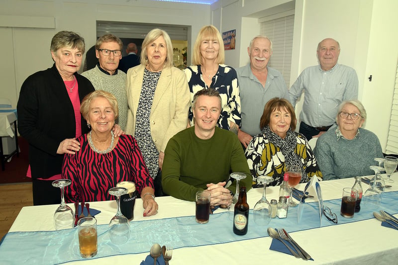 Some of the guests who attended Hilbert Willis' 100th birthday party at Loughgall FC on Saturday. PT07-201.