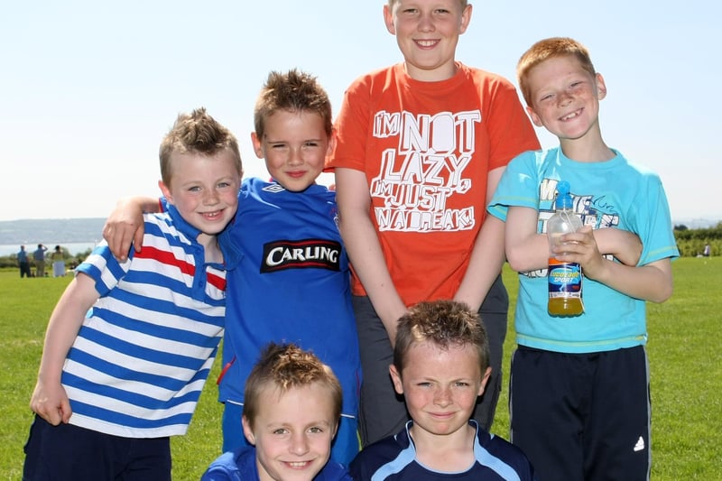 Rys McVickar, David Fee, Nathan Blackwood, William McCann with Ryan McVickar and Josh Clarke at a fun day. CT23-410RM
