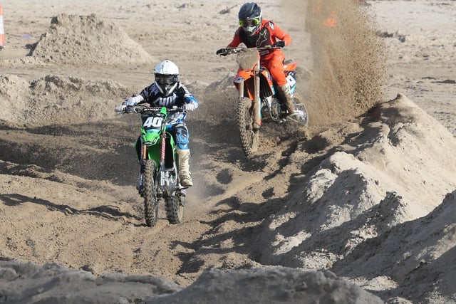 Some of the action from the Portrush beach races at the East Strand at the weekend.