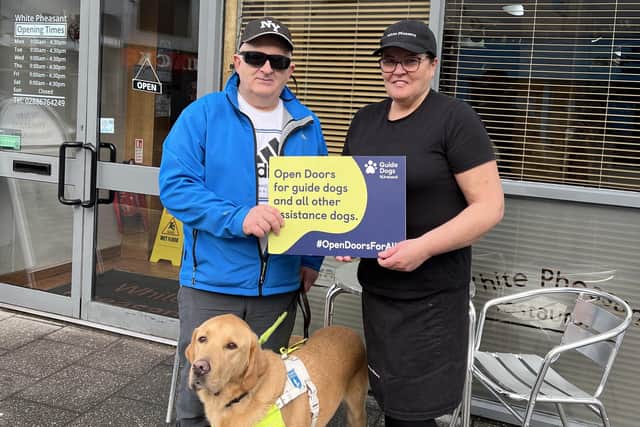 Gary supported on his trail of Cookstown by Eleanor Morton of The White Pheasant, Cookstown.