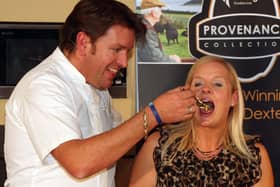 James Martin was on tour to Ballyclare in 2010 when he held a two-night cookery demonstration in Barnaby's Restaurant, Ballyclare. During his display of excellent cooking he held a three-egg omelette challenge when he called on members of his audience to help raise money for the BBC Children in Need and during the challenge Linda Kennedy had to taste her very own cooking. INNT 48-050FP