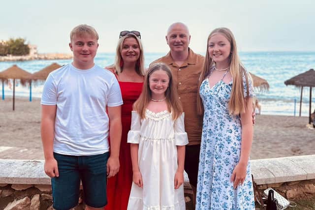 Hollie Nelson and her family. Picture: released by Air Ambulance NI