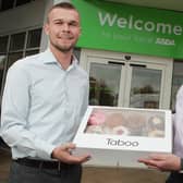 Brett McKinney, Director of Taboo Donuts,  George Rankin, Senior Director Asda NI