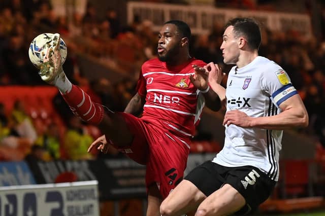 Reo Griffiths scored on his full debut against Sunderland but was kept quiet by Ipswich in midweek. Picture: Bruce Rollinson