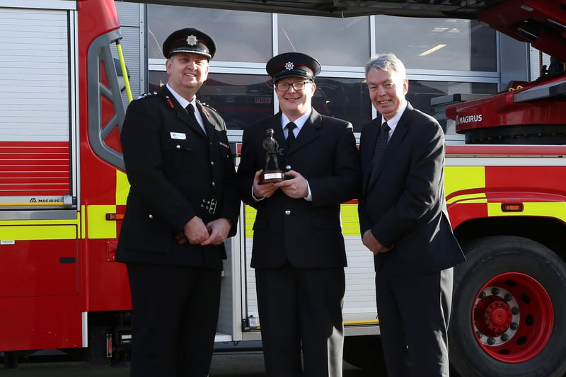 Firefighter Ben Porter, Co Derry/Londonderry, received the Road Traffic Collision trainee award at the ceremony.