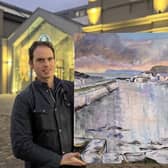 Artist Adrian Margey photographed ahead of his exhibition at Titanic Hotel Belfast