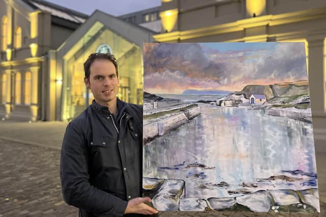 Artist Adrian Margey photographed ahead of his exhibition at Titanic Hotel Belfast