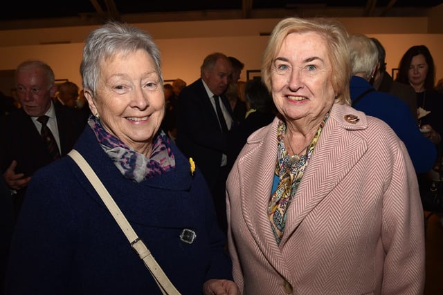 Two great supporters of Portadown Festival Association, Fidelma McLoughlin, left, and Philomena Hagan pictured at the 100th anniversary event. PT45-207.