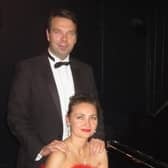 Jonathan and Iryna Johnston will be performing at Saintfield Presbyterian Church hall on Saturday October 7 in aid of MNDA charity. Pic credit: Jonathan and Iryna Johnston