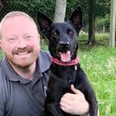 Movie House Cinemas is hoping to collect toys and food for stray animals from August 18-24. Anyone wishing to leave a donation for PlayForStrays, can do so at Movie House Cityside, Glengormley, Maghera or Coleraine. Pictured here is charity founder David Foster with his dog Negrita. Credit Movie House Cinemas