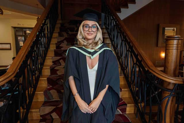 For SRC graduate Michaela O’Neill the loss of her brother, Odhran, has helped shape her career which has been dedicated to supporting children’s wellbeing. This compassion has earned the respect of her peers, who recognised her as 2026 Classmate of the Year. Picture: SRC