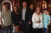 FAMILY TIMES... L-R Son in law Dean, Daughter Sinead, Son Paul, Daughter Siobhan, Mairead and Grandson Ethan.