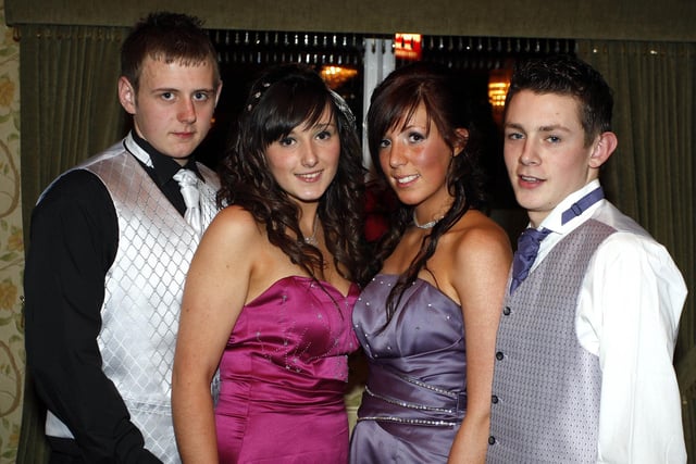 Richard Duff, Kathryn McIntyre, Megan Hutchinson and Scott McNeill pictured during the Coleraine College Formal in 2009