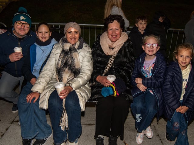Some of the spectators who enjoyed the big fireworks display on Thursday night.