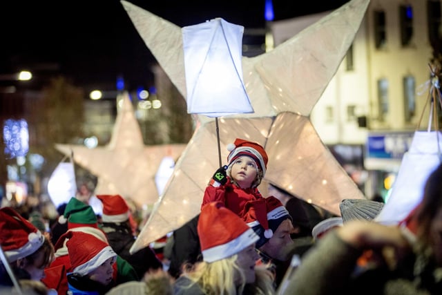 Crowds flocked to Lisburn for the annual Christmas lights switch-on