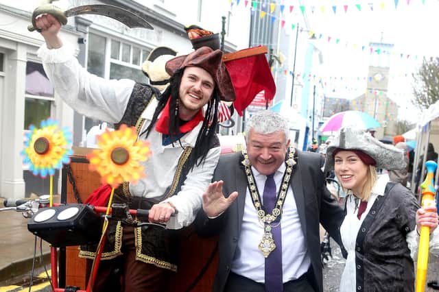 The Mayor pictured at Ballymoney Spring Fair held on Saturday in Ballymoney