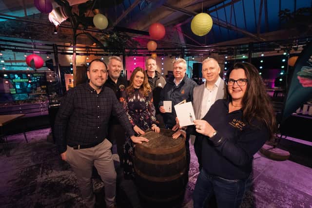 At the launch of the NI Spirits Trail in Belfast’s Banana Block. A host of distillers and foodie experience providers treated guests to an immersive programme of tastings and demonstrations.
