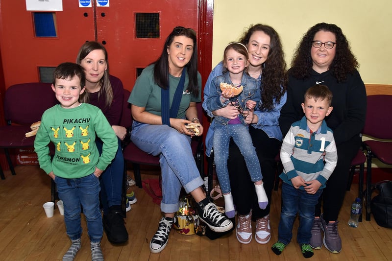 Some of the parents and children who attended the Thomas St Methodist Church event on Monday. PT18-229.
