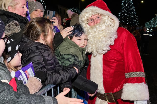 Santa was given a warm welcome by the crowd in Cookstown on Friday night.
