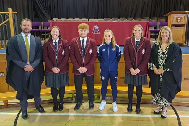 Jessica Robb received honours for sport due to outstanding achievement in both hockey and athletics; Shane Gilmore was awarded honours for rugby and Sophie McCreery was warded honours for outstanding contribution to hockey.