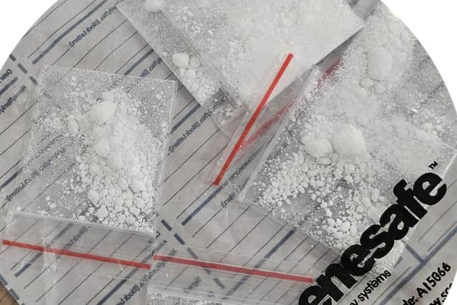 Suspected drugs found by the PSNI in the Waringstown, Craigavon area. Photo courtesy of the PSNI