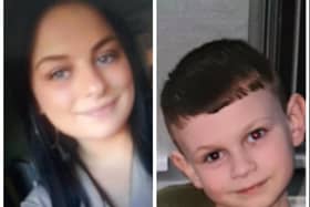 Leah Lindsay and seven-year-old Jayden Lindsay have been reported missing along with three-year-old Keelan Lindsay. Picture: released by PSNI