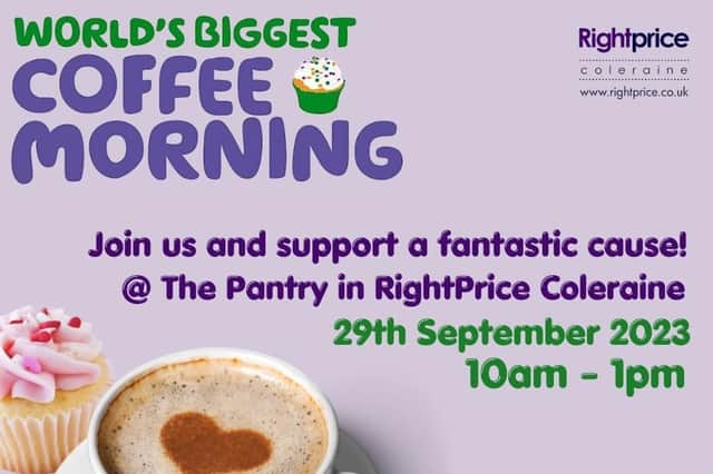 RightPrice Coleraine are holding a Macmillan Coffee Morning. Credit RightPrice Coleraine