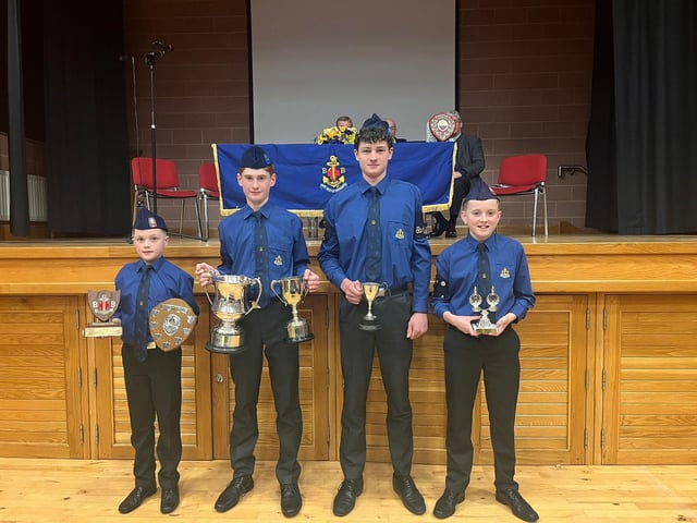 Company Section trophy winners Jack Brown, Jack Hanthorn Harry Coalter and Oliver Loney.